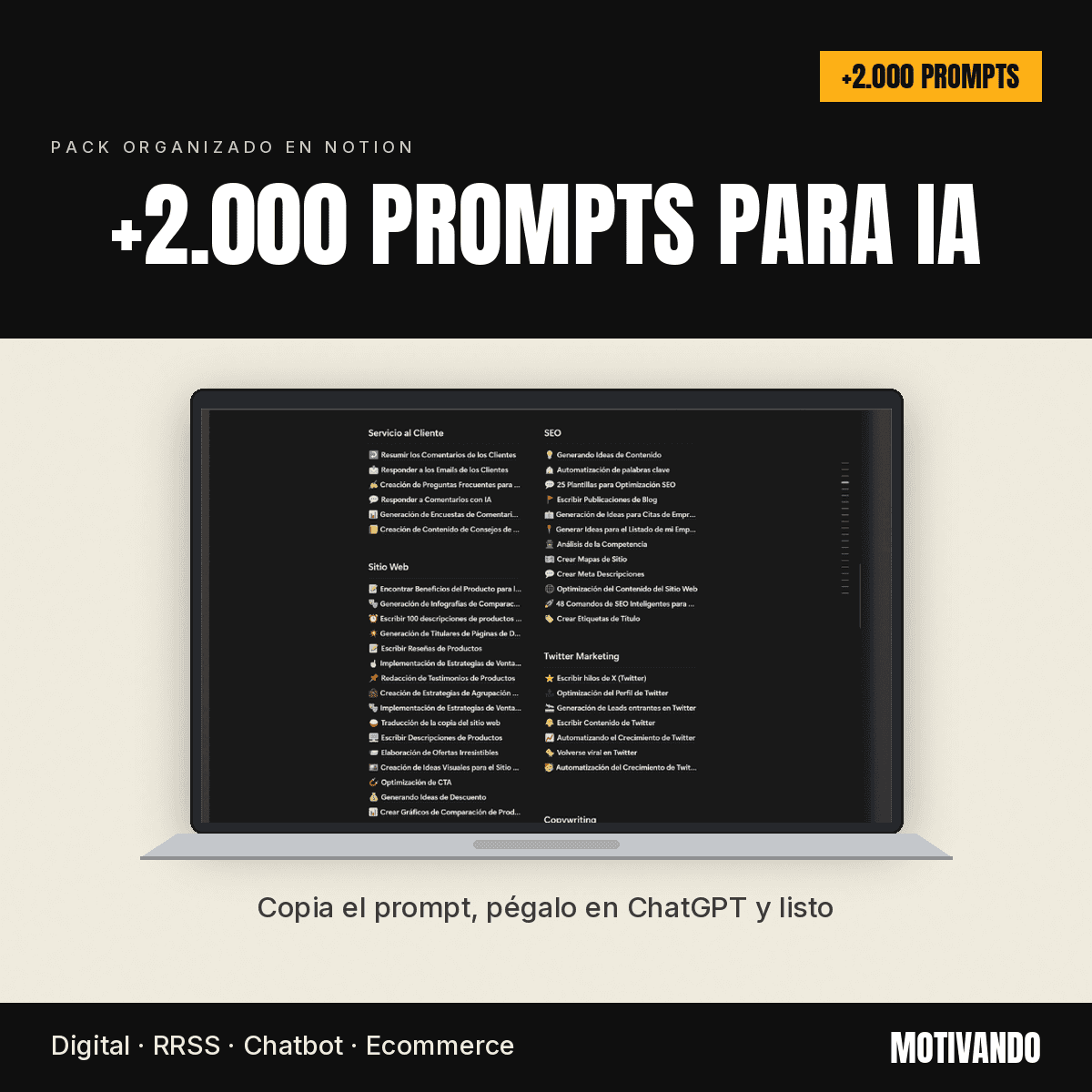 Prompts para ChatGPT e IA en Español