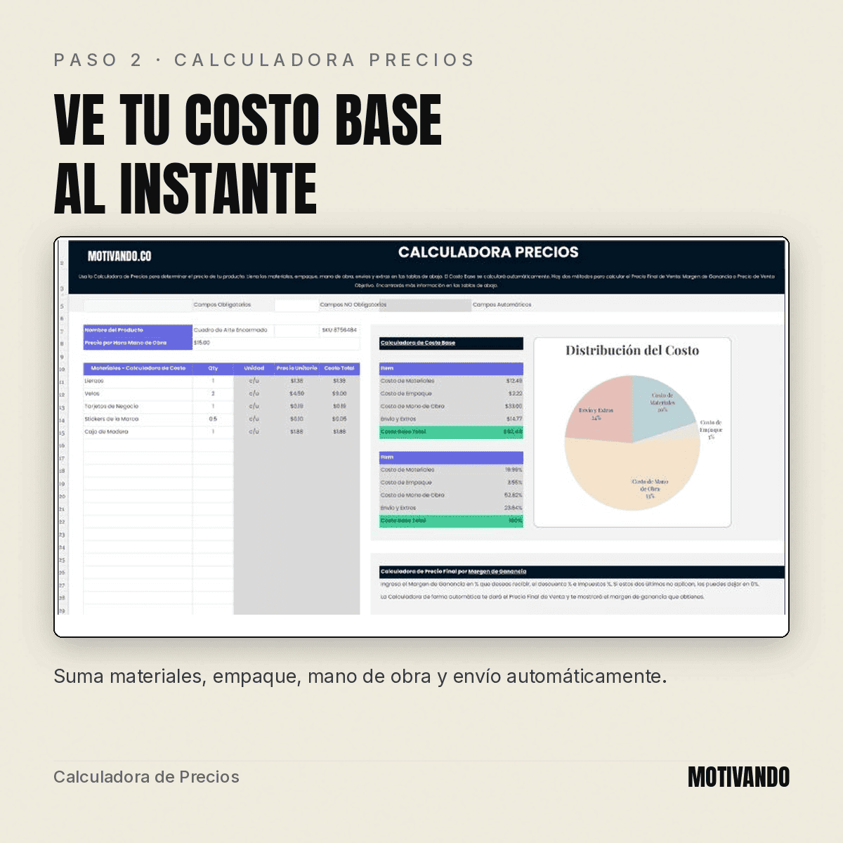 como calcular el precio de venta – paso 2