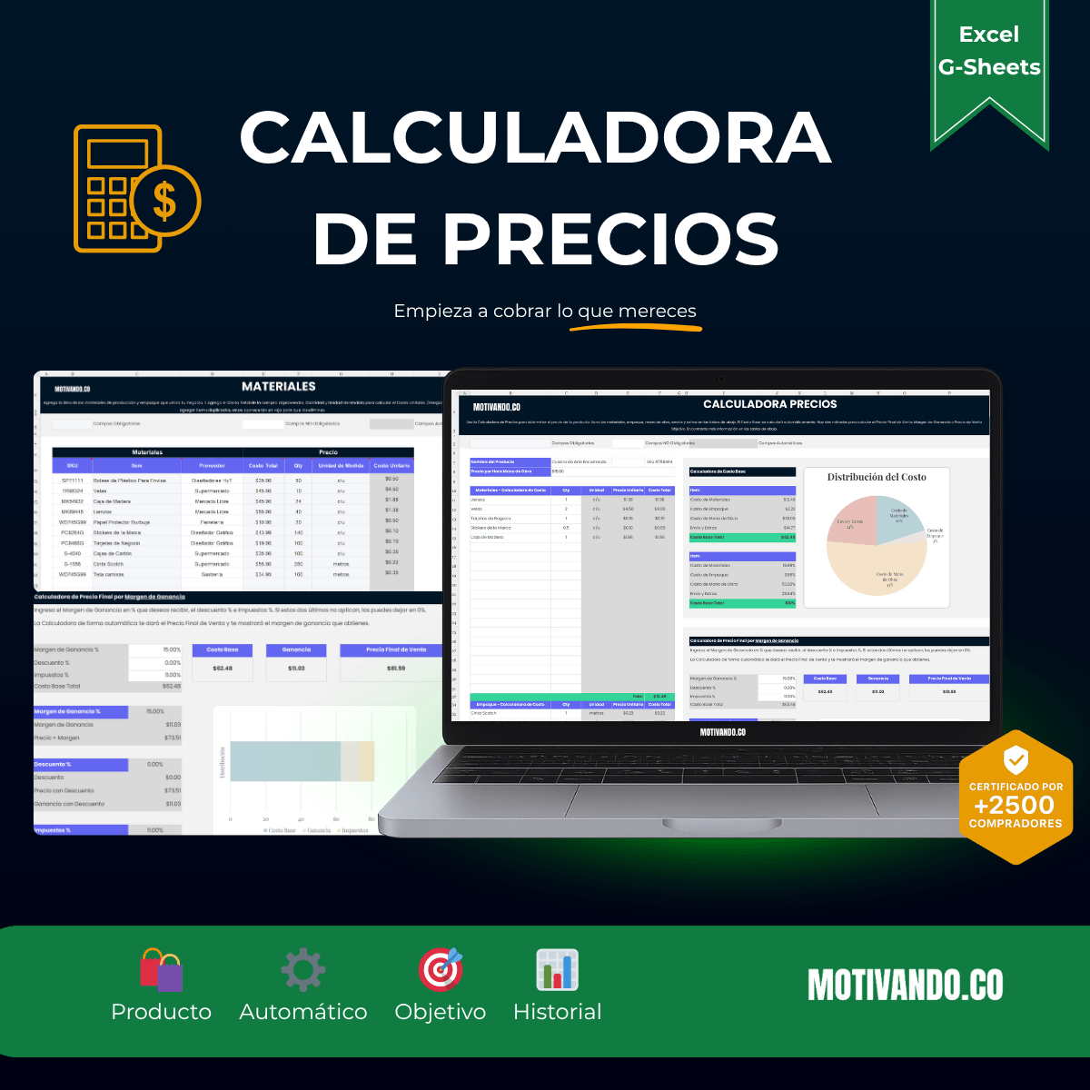 Calculadora de Precios | Plantilla para Excel y Google Sheets