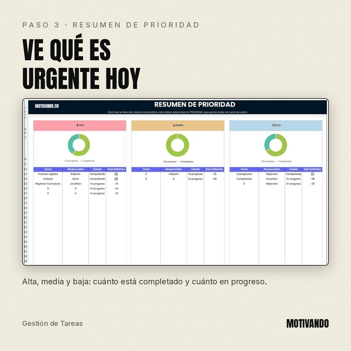 lista de tareas excel – paso 3
