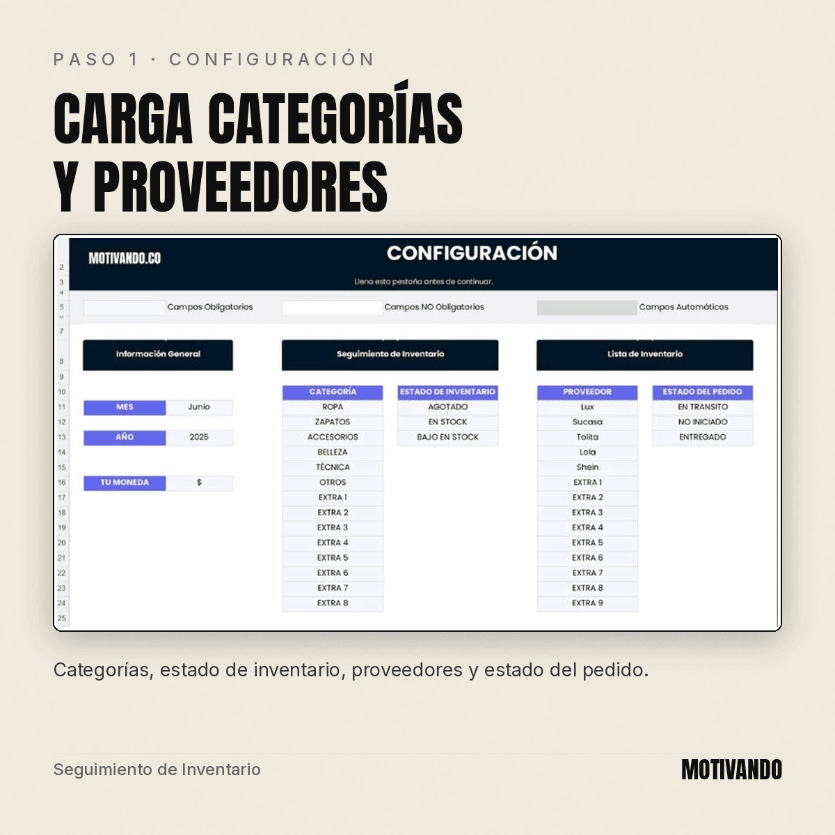 control de inventario excel – paso 1