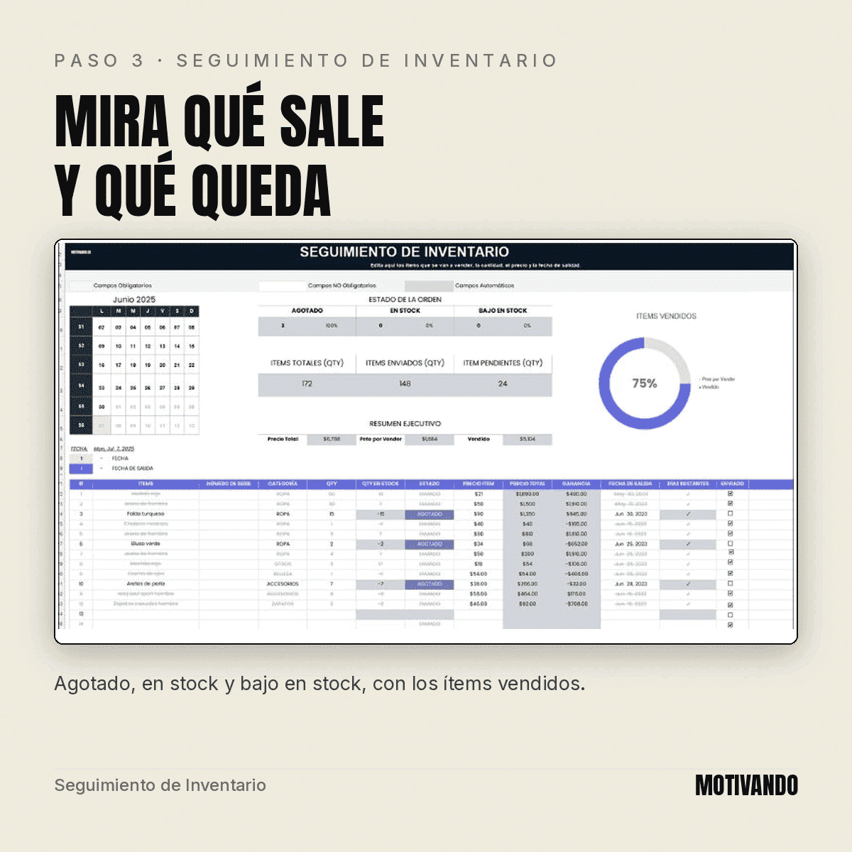 control de inventario excel – paso 3