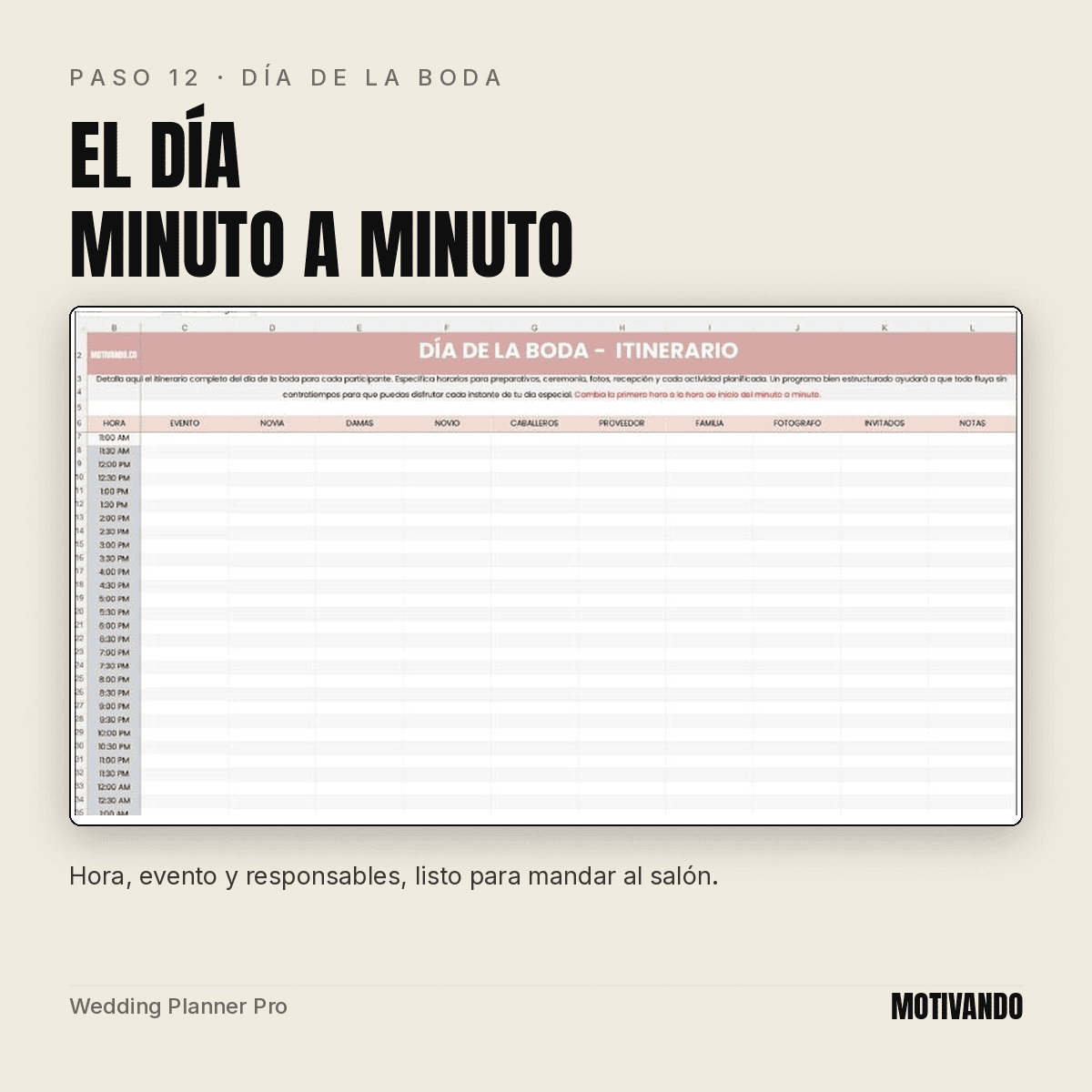 wedding planner excel – paso 12