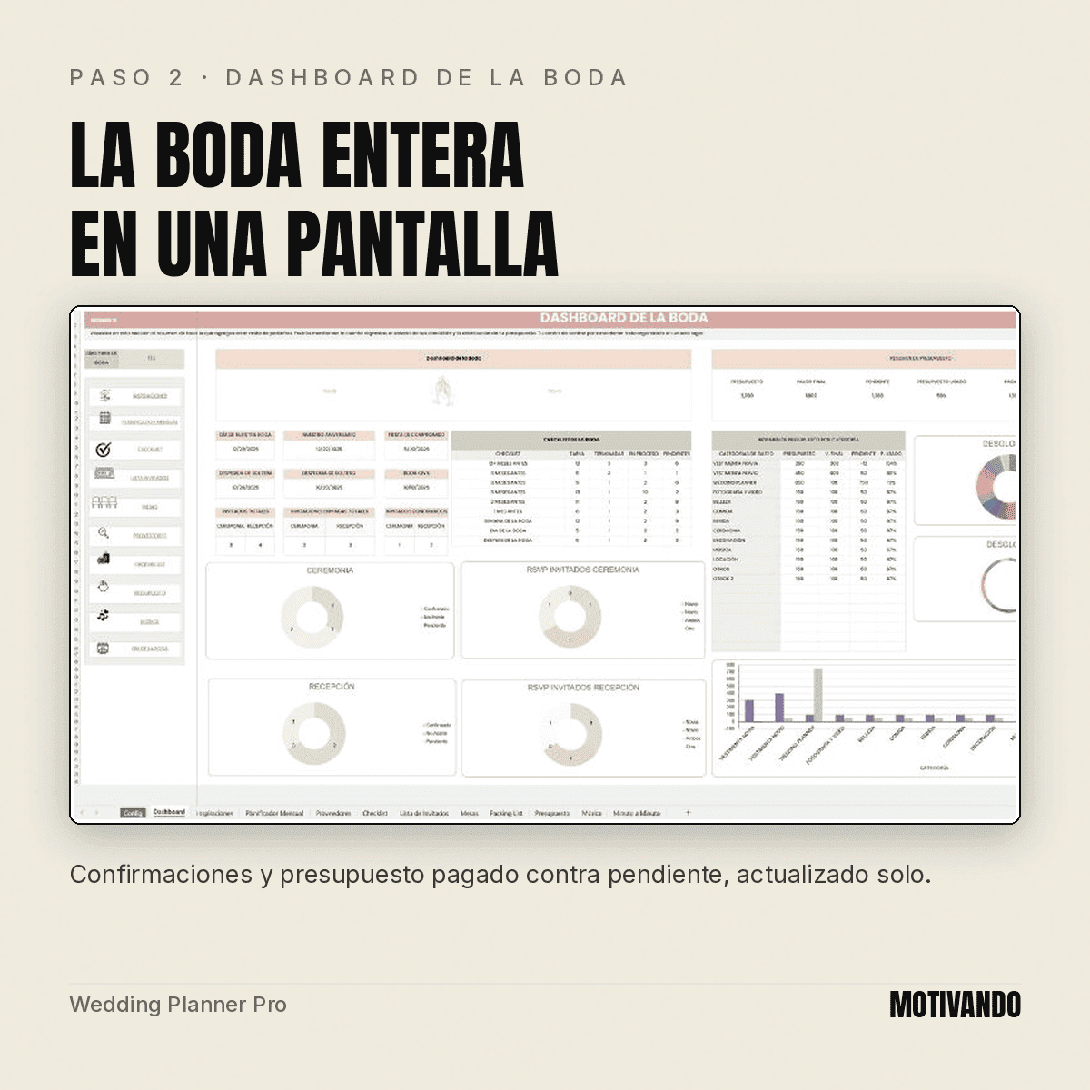 wedding planner excel – paso 2