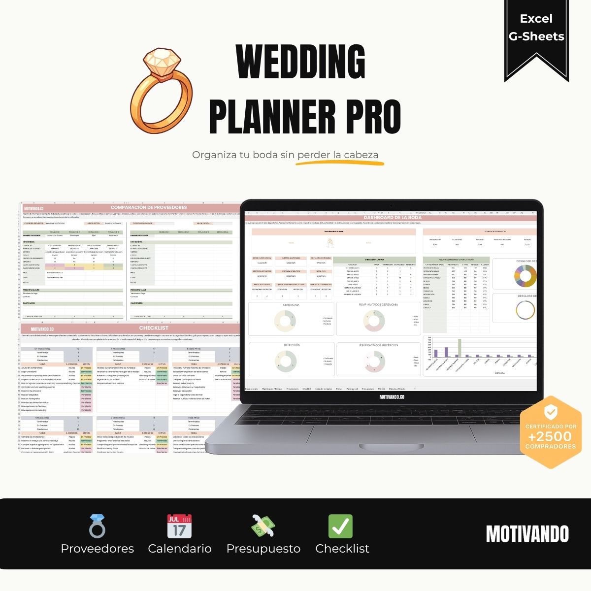 Wedding Planner Pro | Plantilla para Excel y Google Sheets