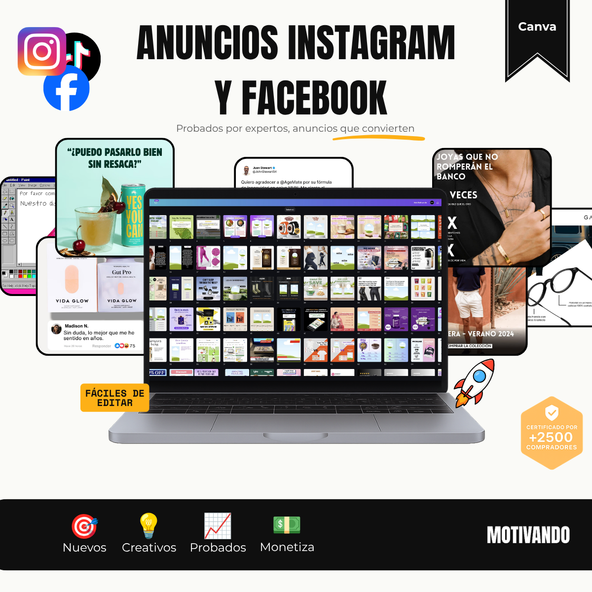 Plantillas de Anuncios para Canva | Publicidad para Instagram y Facebook