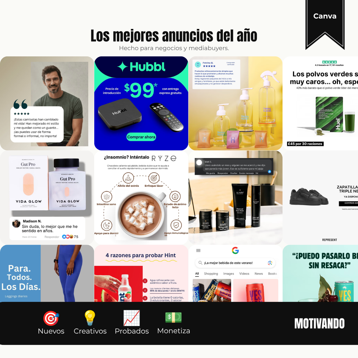 Ejemplos de anuncios para Instagram y Facebook hechos en Canva
