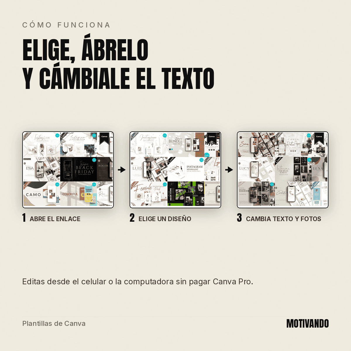 Plantillas de Canva para posts de Instagram y Facebook
