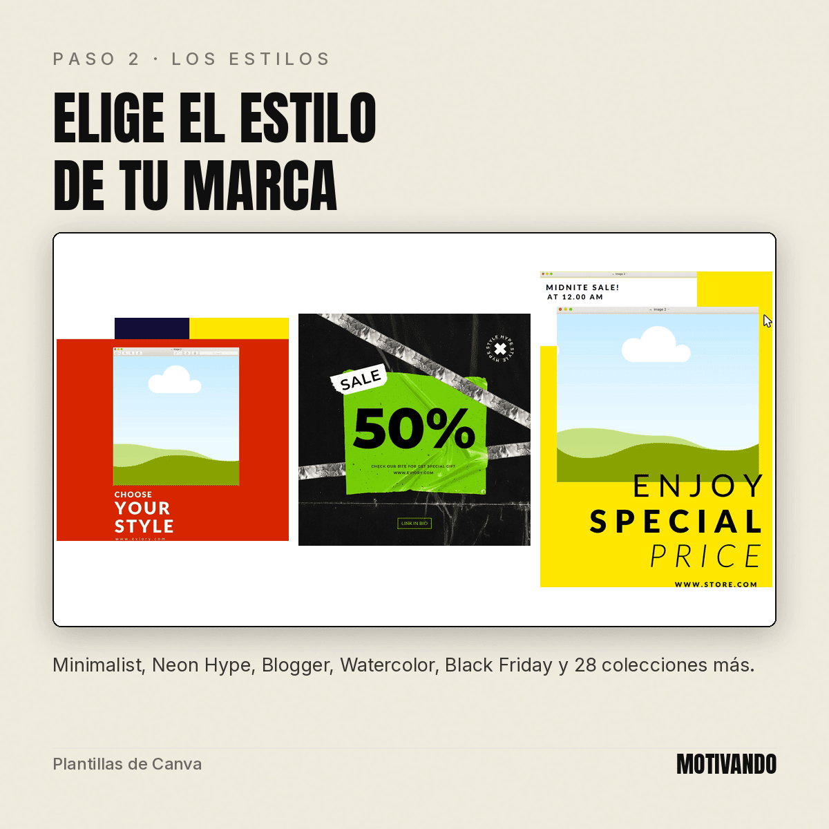 Diseños de Canva para publicaciones en redes sociales