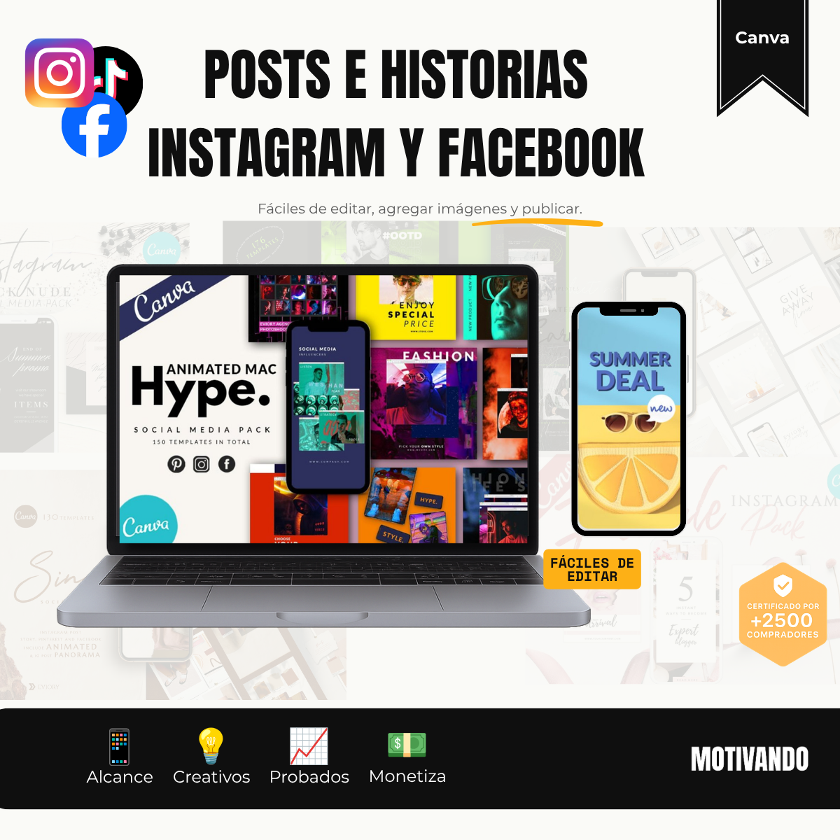 Plantillas de Canva para Instagram y Redes Sociales | +2.400 Posts e Historias