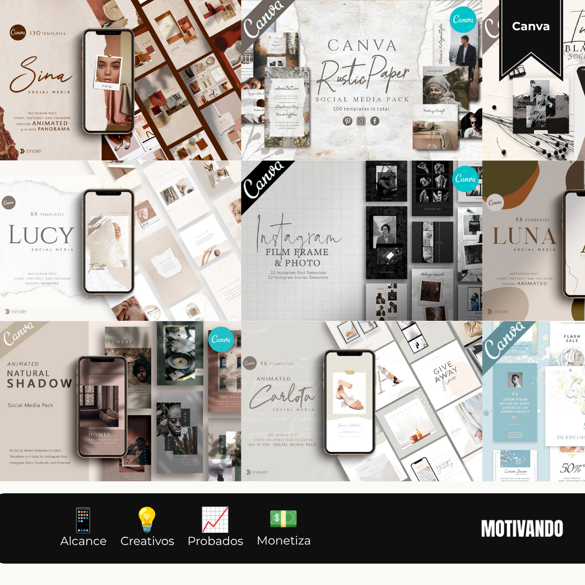 Diseños de Canva para publicaciones en redes sociales