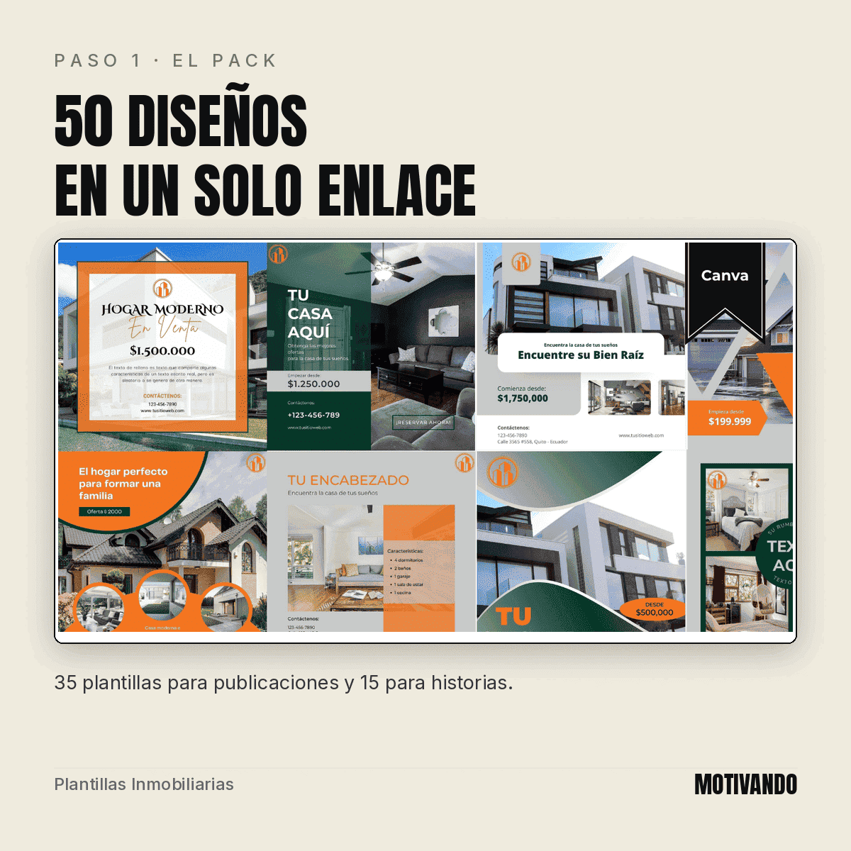 Post para vender casas y bienes raíces en redes sociales – plantilla de Canva