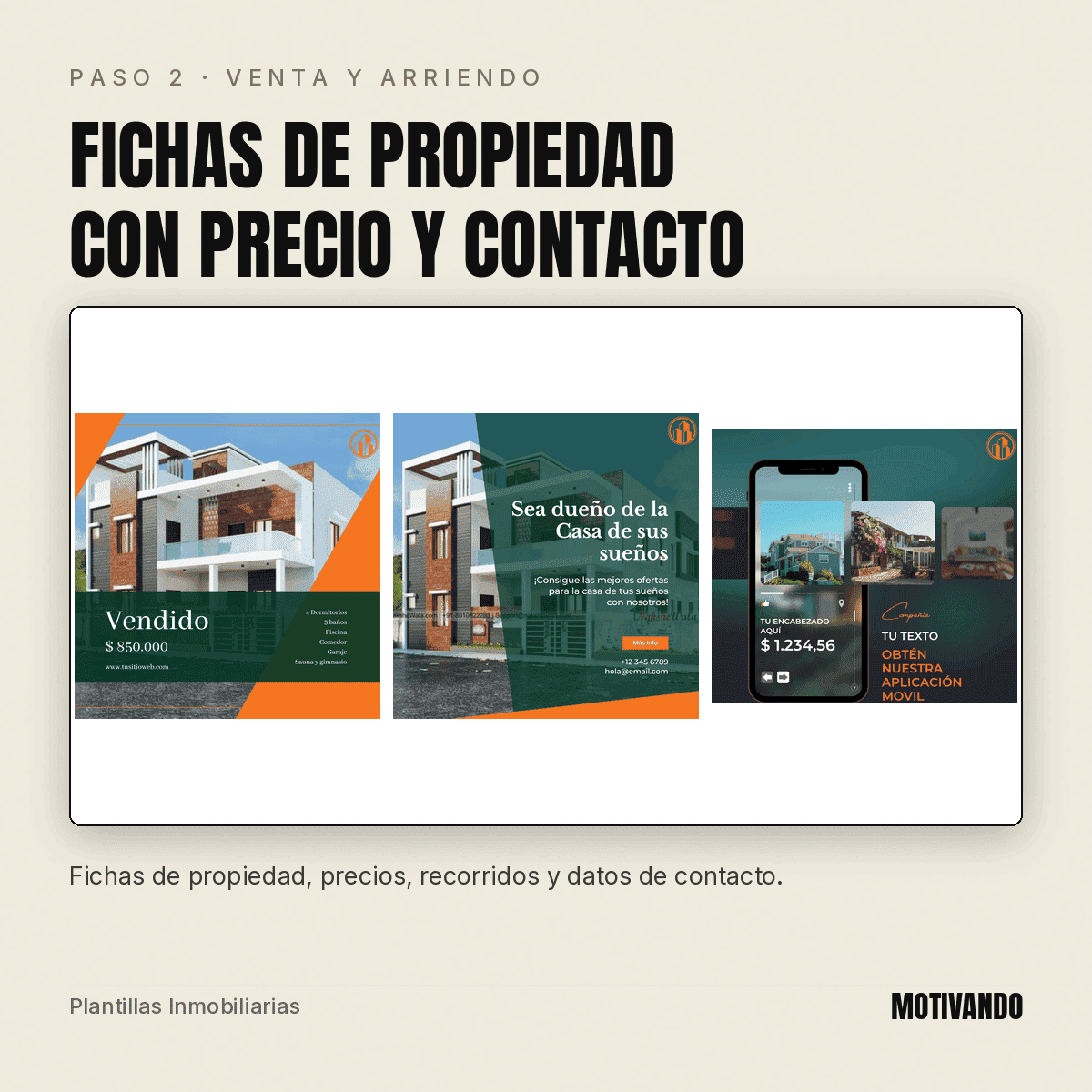 Plantilla de flyer inmobiliario en Canva para promocionar propiedades