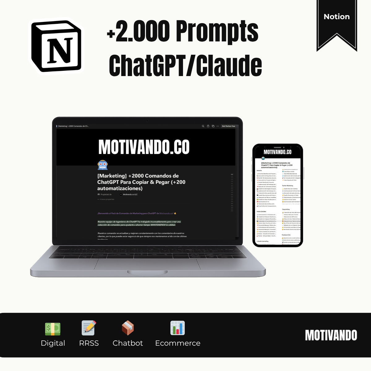 Prompts para ChatGPT e IA en Español | Pack de +2000 para Crear, Automatizar y Vender Más