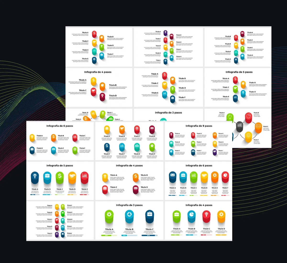 Plantilla Infografías 3D PowerPoint | Presentación 3D Visual Impactante