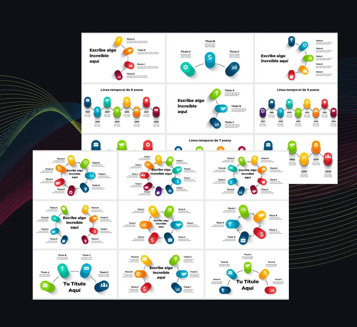 Plantilla Infografías 3D PowerPoint | Presentación 3D Visual Impactante