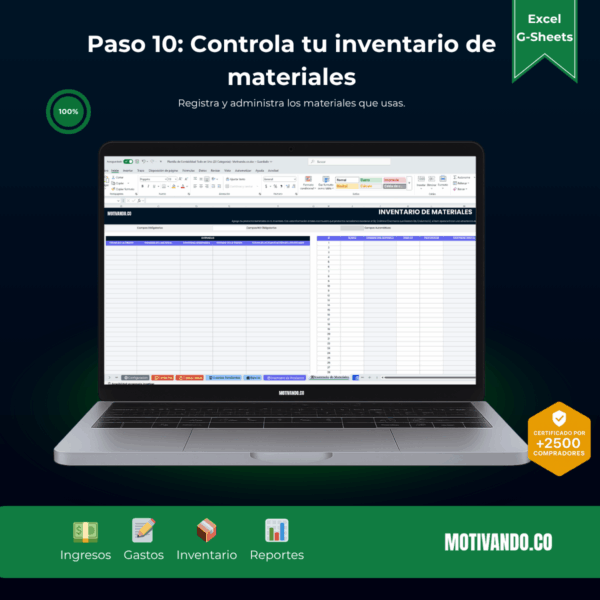 Plantilla de Contabilidad para Excel y Google Sheets | Todo en Uno y 100% Automatizada