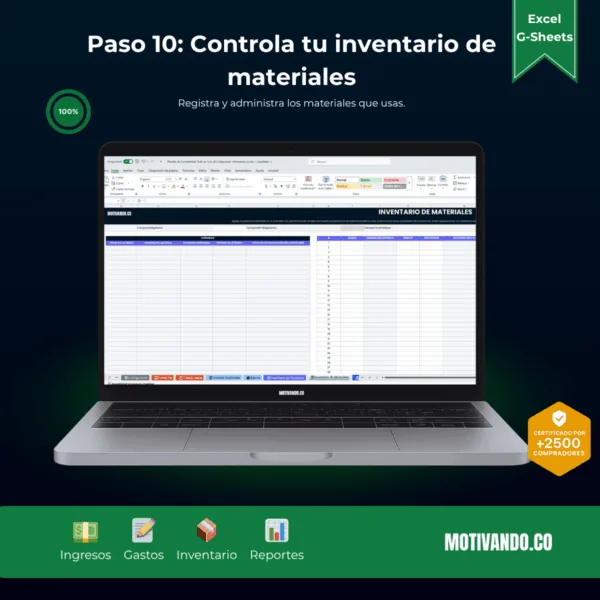 Plantilla de Contabilidad para Excel y Google Sheets | Todo en Uno y 100% Automatizada