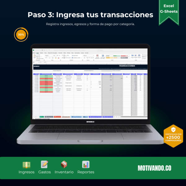 Plantilla de Contabilidad para Excel y Google Sheets | Todo en Uno y 100% Automatizada