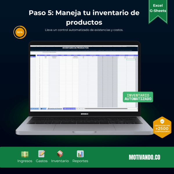Plantilla de Contabilidad para Excel y Google Sheets | Todo en Uno y 100% Automatizada