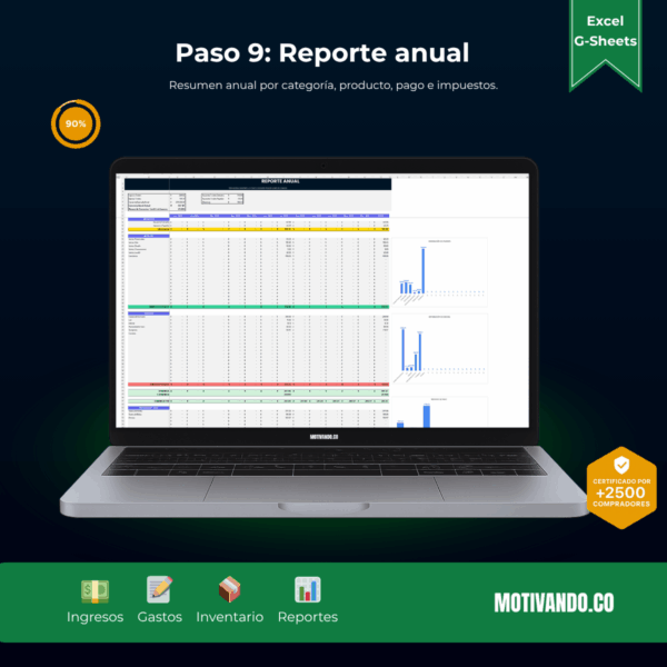 Plantilla de Contabilidad para Excel y Google Sheets | Todo en Uno y 100% Automatizada