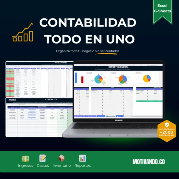 Plantilla de Contabilidad para Excel y Google Sheets