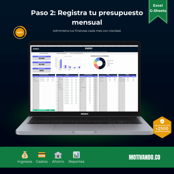 Finanzas Personales | Plantilla para Excel y Google Sheets | Control de Ingresos, Gastos y Ahorros