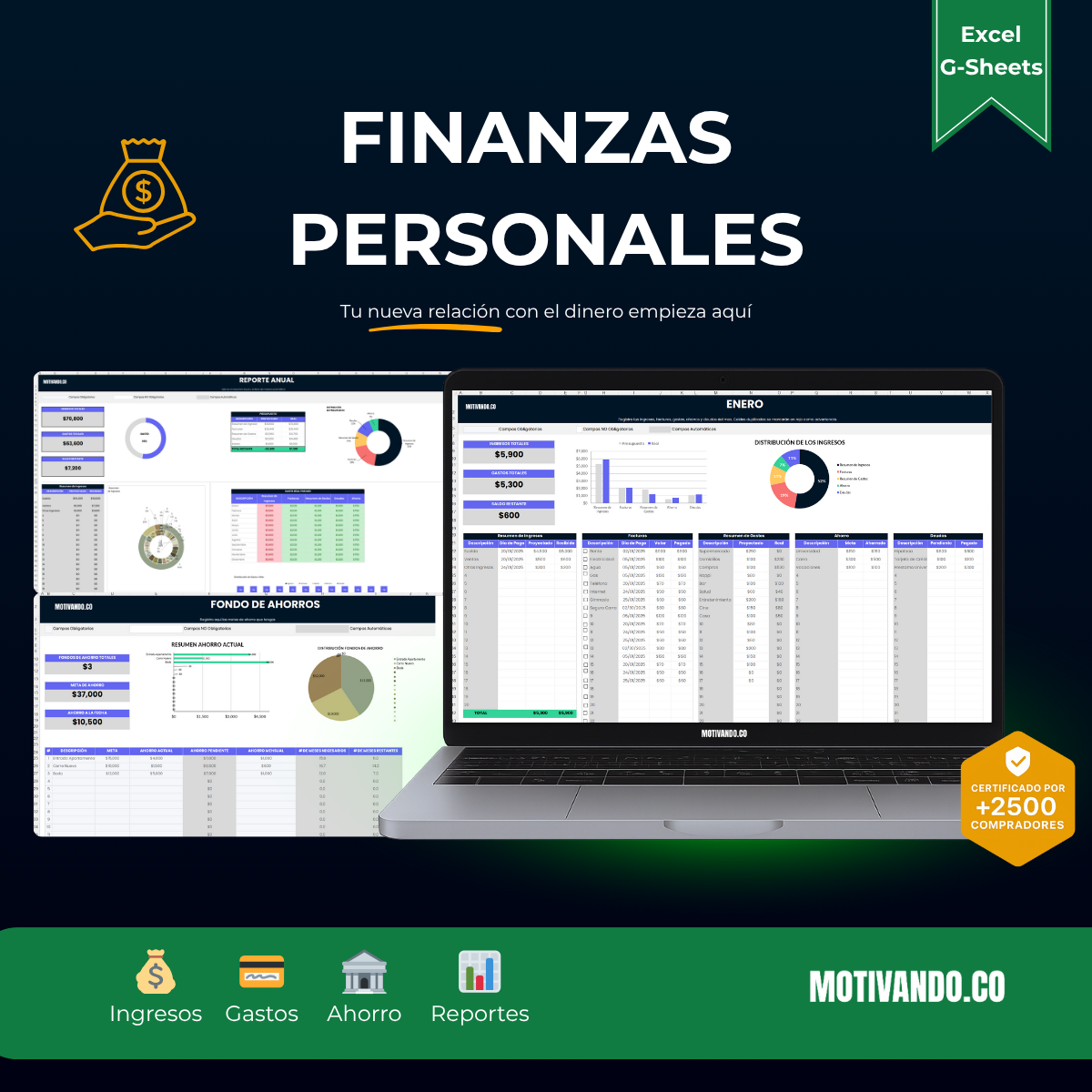 Plantilla Finanzas Personales Excel y Google Sheets
