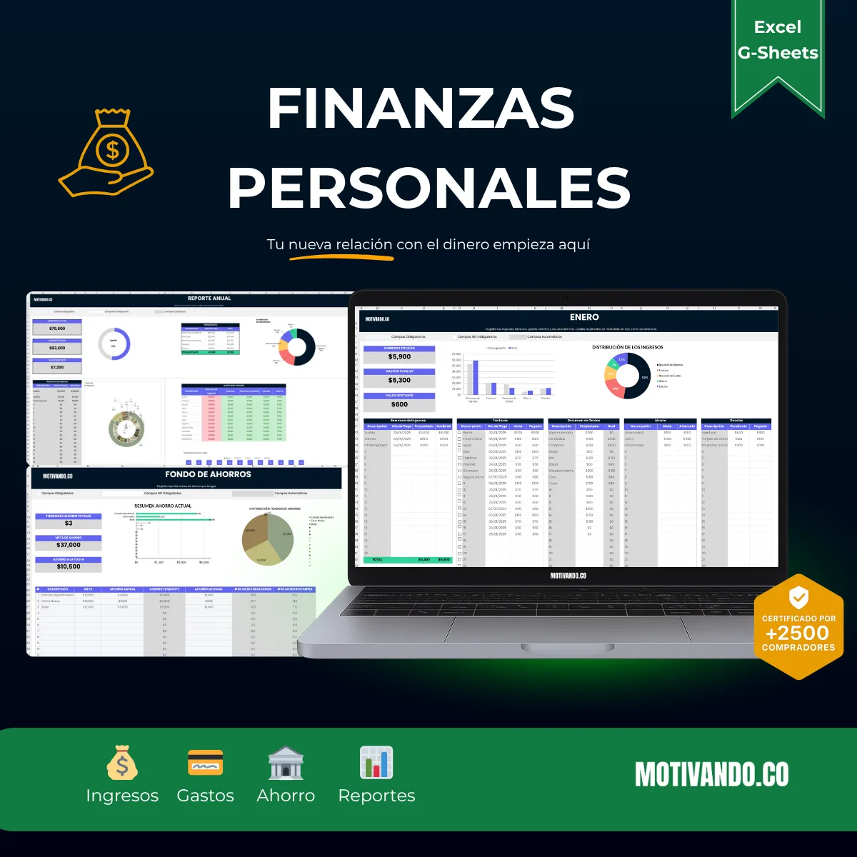 Plantilla Finanzas Personales Excel y Google Sheets