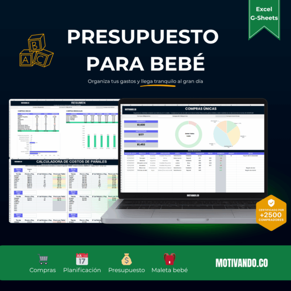 Plantilla Presupuesto para Bebé Excel