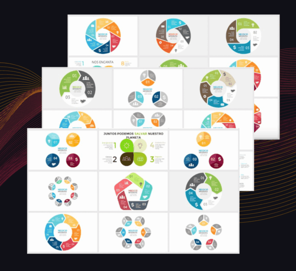 Plantilla Diagramas Circulares PowerPoint | Visualiza Proporciones con Impacto