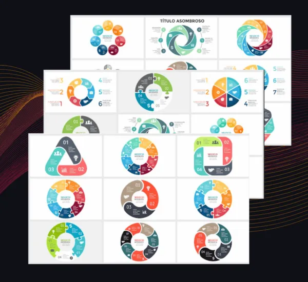 Plantilla Diagramas Circulares PowerPoint | Visualiza Proporciones con Impacto