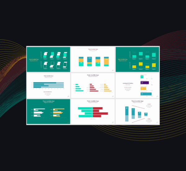Plantilla Diagramas de Barras PowerPoint | Gráficos Excel Integrados