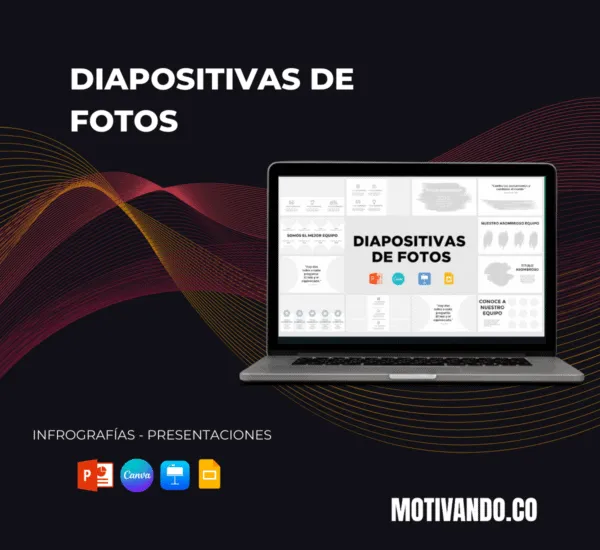 Plantilla Fotos Figuras y Pinceladas PowerPoint | Presentación Creativa y Artística