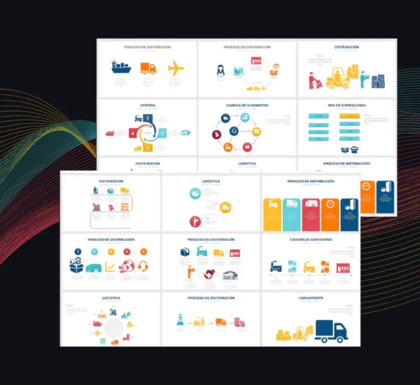 Plantilla Distribución PowerPoint | Diapositivas Logísticas y Claras