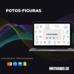 Plantilla Fotos Figuras y Pinceladas PowerPoint