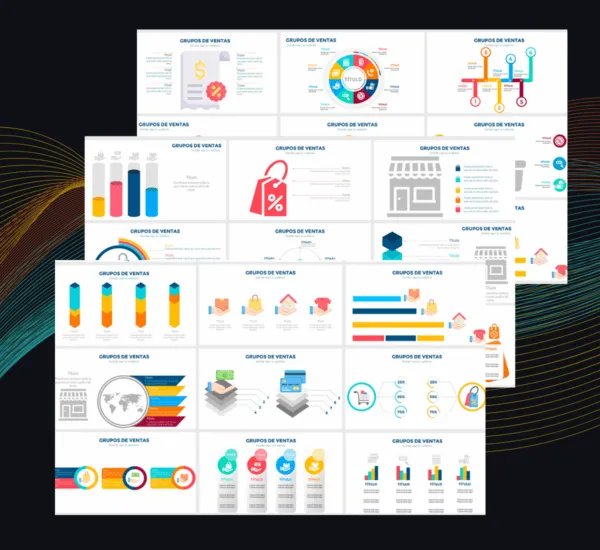 Plantilla Grupos de Ventas PowerPoint | Presentación Ventas con Excel