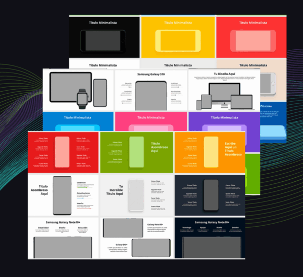Mockups Celulares | Plantilla PowerPoint para Apps, Productos Digitales y Presentaciones UX