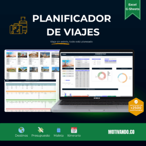 Plantilla Planificador de Viajes Excel y Google Sheets