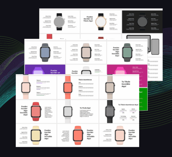Plantilla Relojes Inteligentes | 52 Diapositivas para Presentaciones de Tecnología