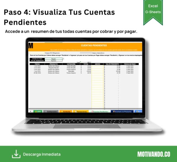 Plantilla de Contabilidad para Excel y Google Sheets | Todo en Uno y 100% Automatizada