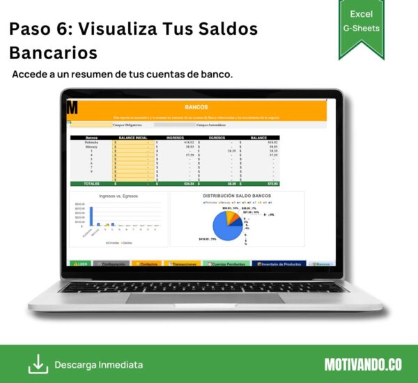 Plantilla de Contabilidad para Excel y Google Sheets | Todo en Uno y 100% Automatizada