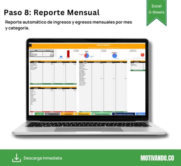Plantilla de Contabilidad para Excel y Google Sheets | Todo en Uno y 100% Automatizada