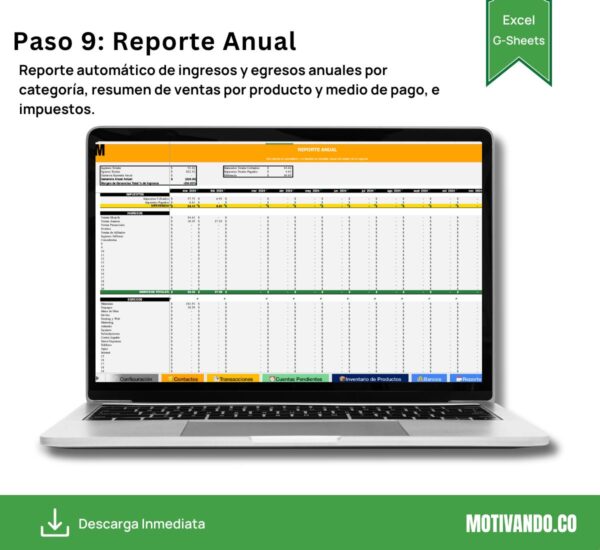 Plantilla de Contabilidad para Excel y Google Sheets | Todo en Uno y 100% Automatizada