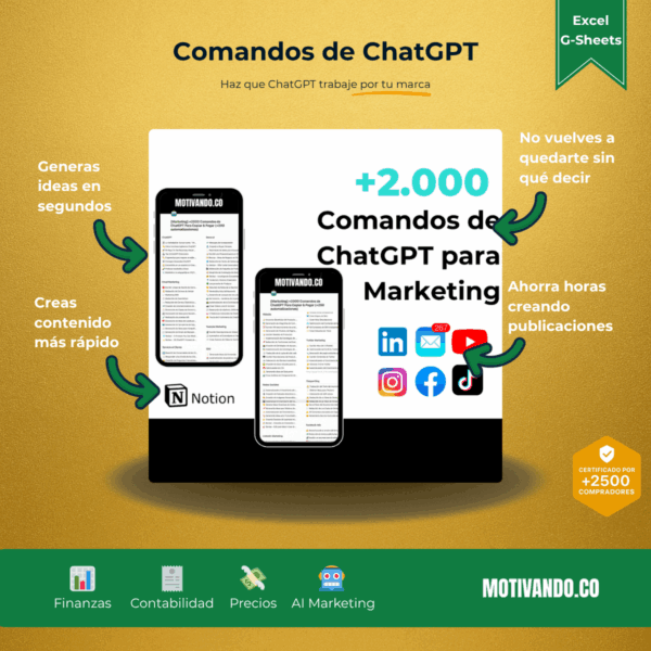 Pack Emprendedor 4 en 1 | Plantillas para Excel y ChatGPT | Finanzas, Contabilidad y Automatización