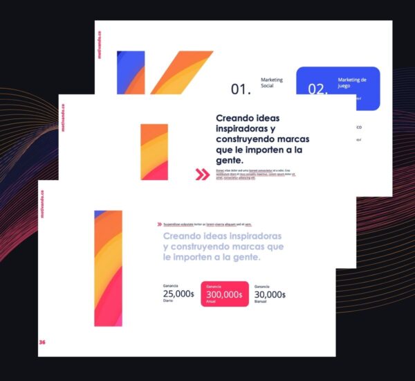 Plantilla PowerPoint Marketing Colores
