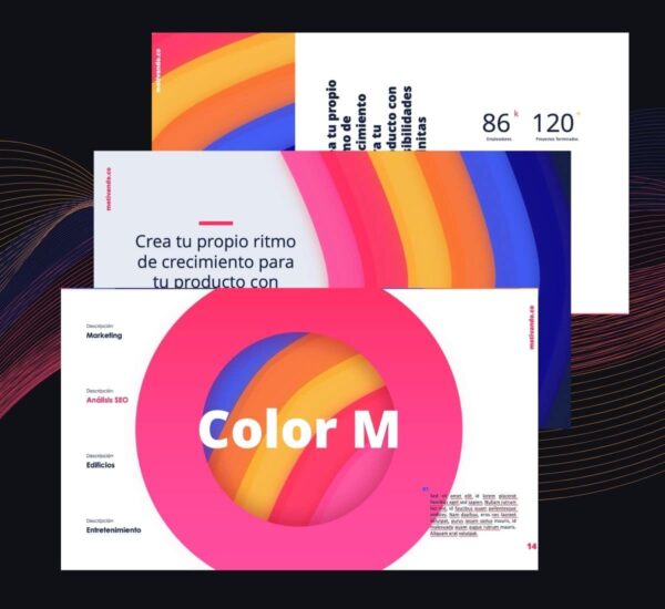 Plantilla PowerPoint Marketing Colores