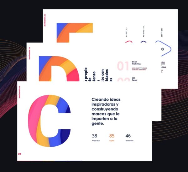 Plantilla PowerPoint Marketing Colores