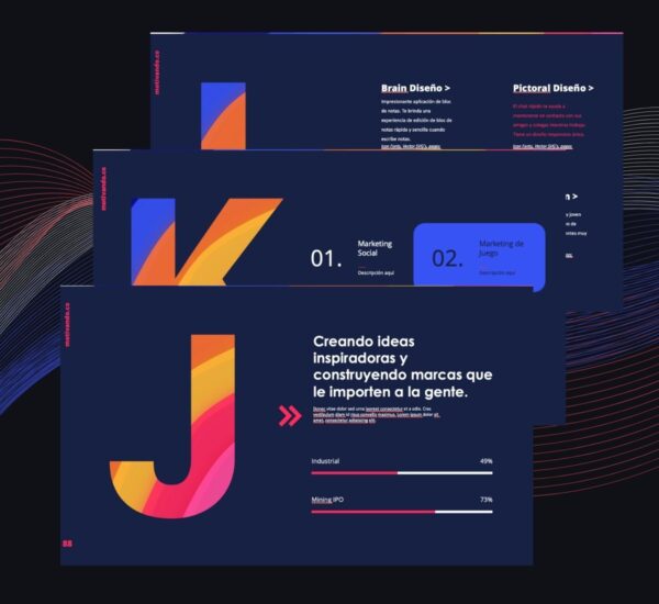 Plantilla PowerPoint Marketing Oscuro
