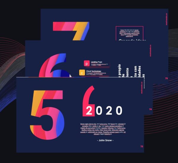 Plantilla PowerPoint Marketing Oscuro